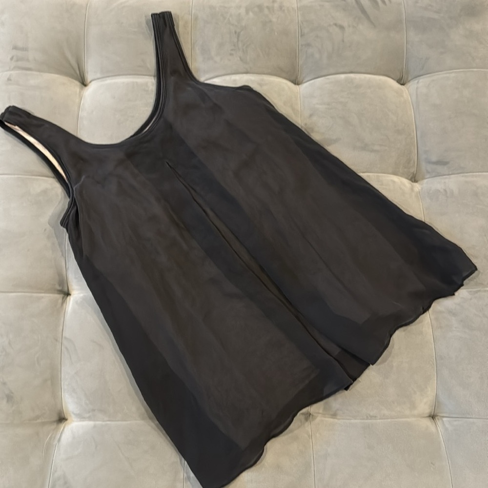 Theory Nessie Lined Scoop Neck Sleeveless Tank Top S